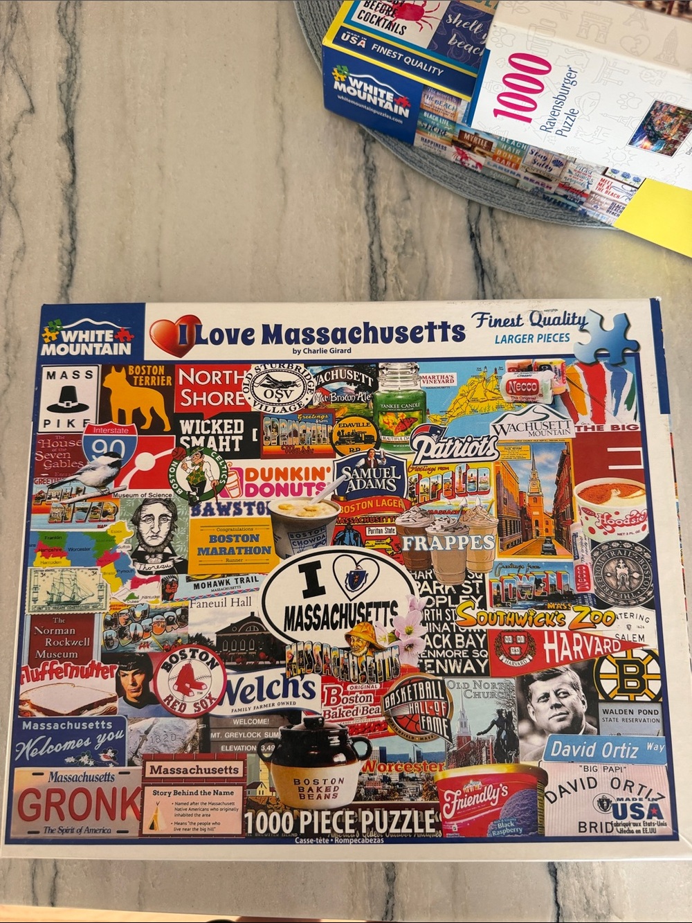 White mountain I love massachusetts puzzle